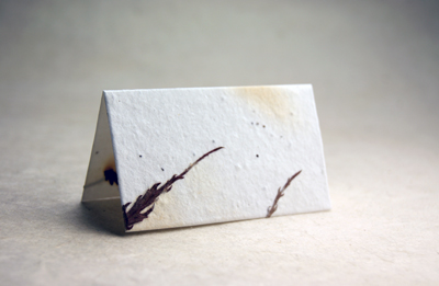 die cut cotton seed paper place cards