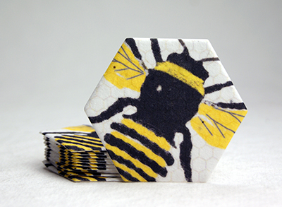 Large Bee Hexagon