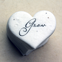 Grow seed paper heart