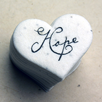 Hope seed paper heart