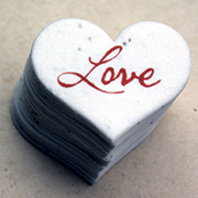 printed seed paper hearts Love