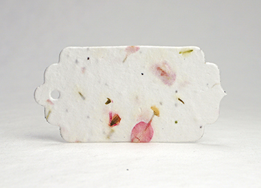pink larkspur petals tag