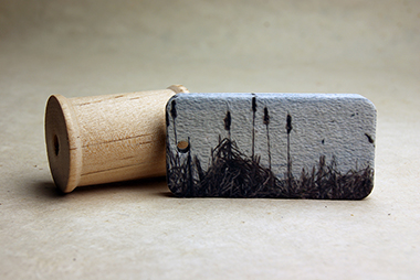 catttails seed paper tag