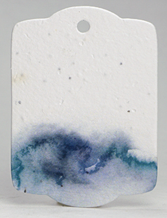 blue watercolor wash tag seed paper wildflower