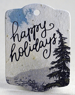 large seed paper holiday tags