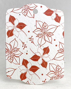 poinsettia tag seed paper wildflower