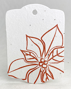 poinsettia tag seed paper wildflower