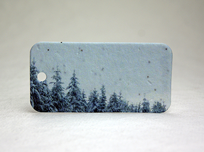 winter trees eed paper tag