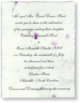 handmade invitation with print