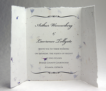 6x9 Handmade Bifold Invitation