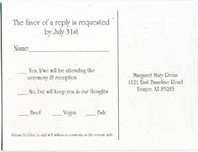 Recycled Reply Card