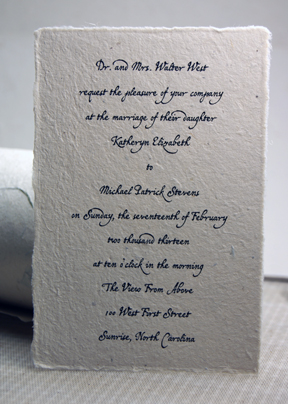 Torn edge lotka seed paper invitation panel