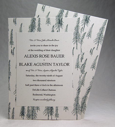 Recycled Forest Print Invitation