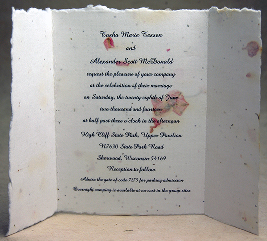 6x9 Handmade Bifold Invitation