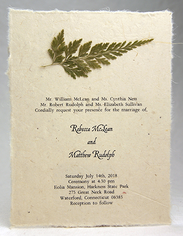 4.5x6 Wildflower invitation with Cedar Branch