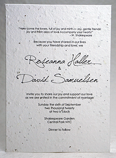 Traditional Edge Seed Paper Panel Invitation