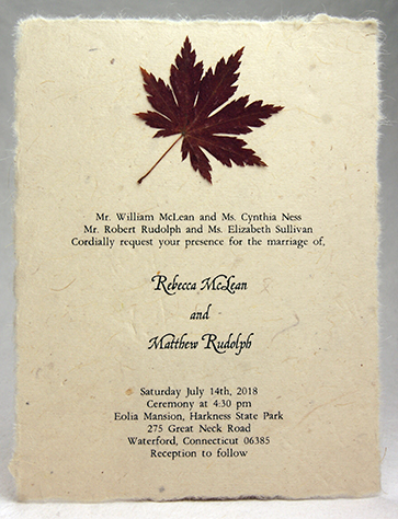 4.5x6 Wildflower invitation with maple