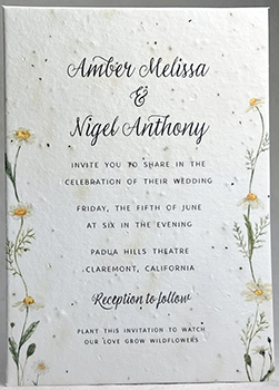 daisy print invitation