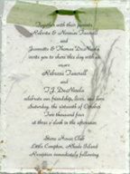 Handmade Invitation with Organdy Ribbon