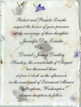 Handmade Invitation with Vellum Overlay