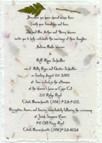 Handmade Invitation with Fern