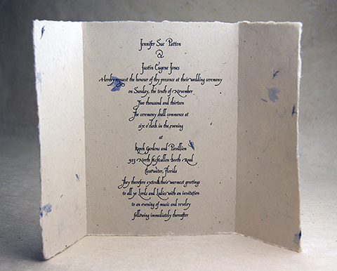 handmade paper invitations