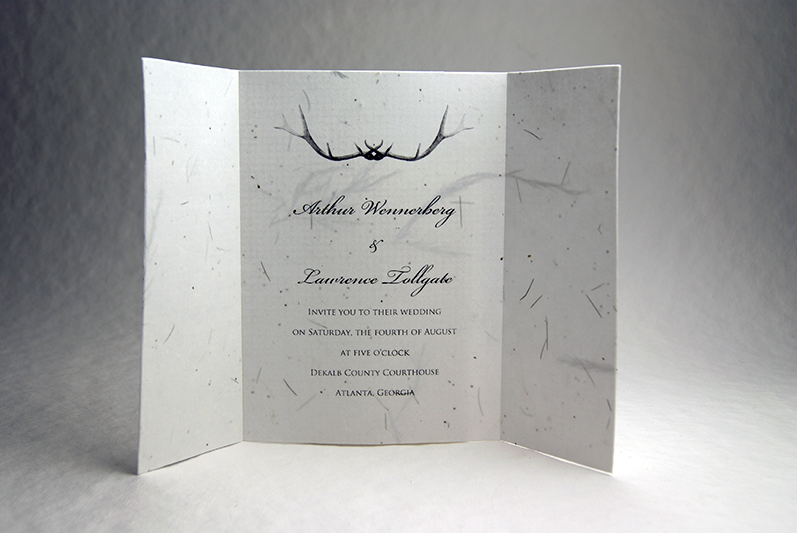 Wedding Invitation 5x7 Folded