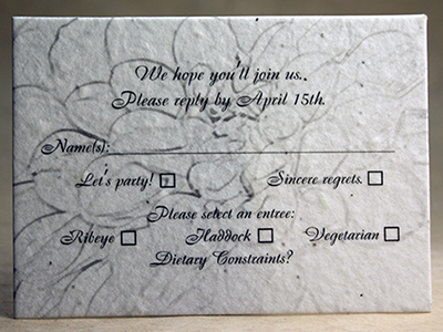 grey dahlia with stock reply printing