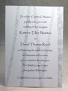 tree trunks  invitation