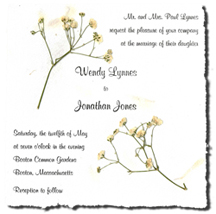 Handmade Pressed Flower Invitations