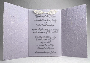 7x12 cotton invitation - printed example