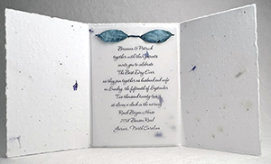 6x12 cotton invitation - printed example