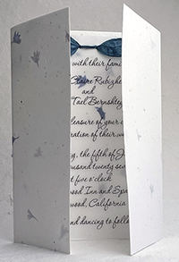 7x10 cotton invitation - printed example