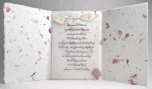 6x12 cotton invitation - printed example