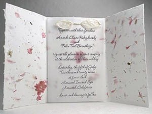 7x12 cotton invitation - printed example