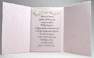 6x12 cotton invitation - printed example