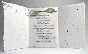 6x12 cotton invitation - printed example
