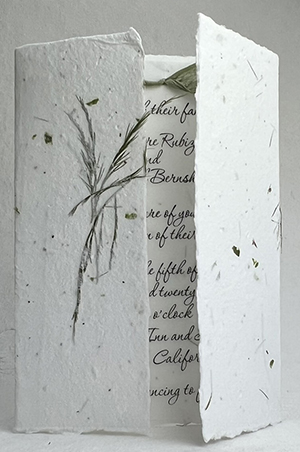 7x10 cotton invitation - printed example