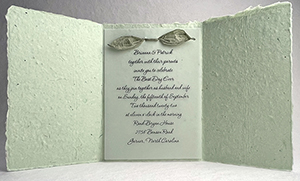 6x12 cotton invitation - printed example