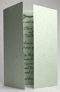 7x10 cotton invitation - printed example