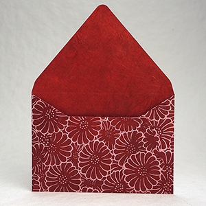 red zinnia envelope