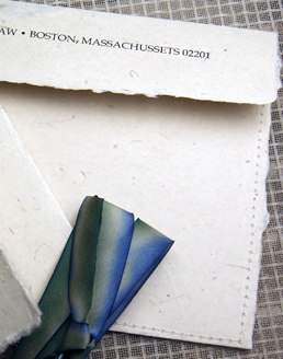 sewn edge handmade envelope