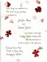 pressed flower invitation