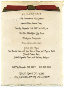 Satin Double Ribbon Invitation