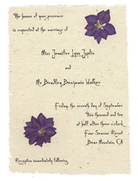 Lotka Pressed Flower Invitations