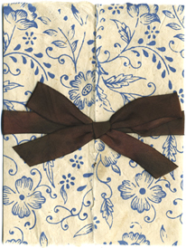 6x9 Bifold Wrap with silk ribbon