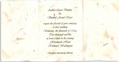 6" x12" Handmade Paper (text printed directly)