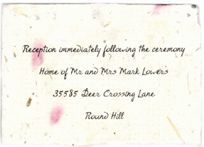 Reception Cards