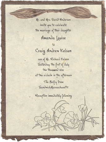Eco friendly Invitation panel that biodegrades and blooms