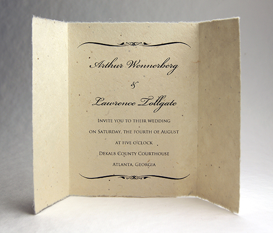 6x9 lotka handmade invitation